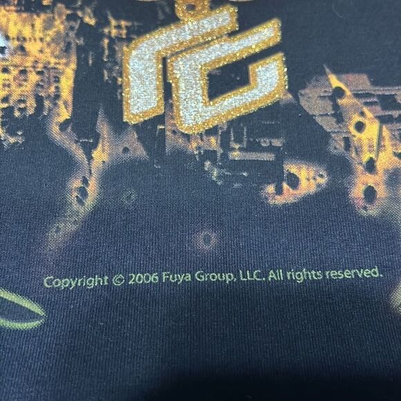 🔥🔥 Near Vintage FUYA LIFESTYLE Y2K “CROWN LION KING” Graphic AOP Tee - Sz 2XL - Picture 11 of 11